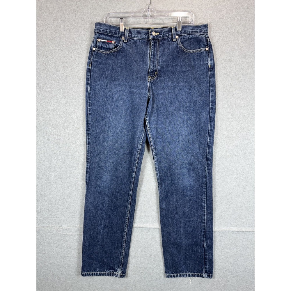 Tommy Jeans Jeans Womens 13 Blue High Rise Straight Leg Denim‎ Classic 90s Style